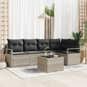Conjunto de Sofá de Jardín de 6 Piezas con