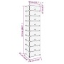 Transparent PP shoe rack 44x32x174 cm by vidaXL, Shoe racks and shoe organizers - Ref: Foro24-340561, Price: 58,12 €, Discoun...