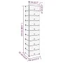 Transparent PP shoe rack 44x32x174 cm by vidaXL, Shoe racks and shoe organizers - Ref: Foro24-340561, Price: 57,20 €, Discoun...