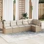 Conjunto de Sofá de Jardín de 6 Piezas con Cojines Beige Ratán Poliéster von , Outdoor-Sofas - Ref: Foro24-3355070, Preis: 49...