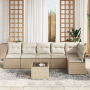 Juego de Sofá de Jardín de 7 Piezas con Cojines Ratán Sintético Beige von , Outdoor-Sofas - Ref: Foro24-3355080, Preis: 549,2...