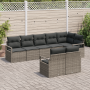 Juego de Sofá de Jardín de 8 piezas con Cojines Gris Ratán Poli by , Outdoor sofas - Ref: Foro24-3355098, Price: 611,69 €, Di...