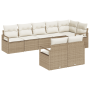 Juego de Sofá de Jardín de 8 Piezas con Cojines Beige Poliratán by , Outdoor sofas - Ref: Foro24-3355100, Price: 647,79 €, Di...