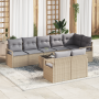 Conjunto de Sofá de Jardín de 9 Piezas con Cojines Ratán Poliratán Negro by , Outdoor sofas - Ref: Foro24-3355109, Price: 672...