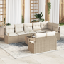 Juego de Sofá de Jardín de 9 Piezas con Cojines Beige Ratán by , Outdoor sofas - Ref: Foro24-3355110, Price: 689,36 €, Discou...