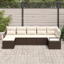 Juego de Sofá de Jardín de 7 piezas con Cojines Marrón Ratán Polipropileno von , Outdoor-Sofas - Ref: Foro24-3355137, Preis: ...