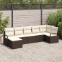 Juego de Sofá de Jardín de 7 piezas con Cojines Marrón Ratán Polipropileno von , Outdoor-Sofas - Ref: Foro24-3355137, Preis: ...