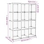 Cube shelving with 12 transparent PP compartments by vidaXL, Shoe racks and shoe organizers - Ref: Foro24-340550, Price: 52,9...