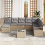 Conjunto de Sofás para Jardín de 9 Piezas con Cojines Ratán Poli Negro by , Outdoor sofas - Ref: Foro24-3355179, Price: 599,8...
