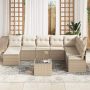 Juego de Sofás de Jardín de 9 piezas con Cojines Rattan Poliéster Marrón by , Outdoor sofas - Ref: Foro24-3355180, Price: 639...