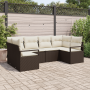 Conjunto de Sofá de Jardín de 6 Piezas con Cojines Marrón Poliratán von , Outdoor-Sofas - Ref: Foro24-3355187, Preis: 455,06 ...