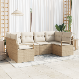 Conjunto de Sofá de Jardín de 6 Piezas con