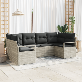Conjunto de Sofá de Jardín de 6 Piezas con