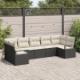 Set de Sofá de Jardín de 7 Piezas con Cojines Negro Poliratán | Foro24.es | Tu tienda online para hogar, jardín y más Foro24.es
