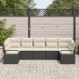 Set de Sofá de Jardín de 7 Piezas con Cojines Negro Poliratán | Foro24.es | Tu tienda online para hogar, jardín y más Foro24.es