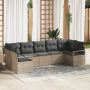 Conjunto de sofá de jardín de 7 piezas con cojines gris de ratán | Foro24.es | Tu tienda online para hogar, jardín y más Foro24.es