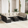 Conjunto de Sofá de Jardín de 9 Piezas  con Cojines Ratán Sintético Marrón | Foro24.es | Tu tienda online para hogar, jardín y más Foro24.es