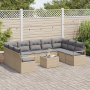 Juego de Sofás de Jardín de 10 Piezas con Cojines Ratán Poliratán Negro von , Outdoor-Sofas - Ref: Foro24-3355219, Preis: 671...
