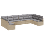 Conjunto de Sofá de Jardín de 10 Piezas con Cojines de Poliratán Beige von , Outdoor-Sofas - Ref: Foro24-3355229, Preis: 628,...