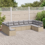Conjunto de Sofá de Jardín de 10 Piezas con Cojines de Poliratán Beige von , Outdoor-Sofas - Ref: Foro24-3355229, Preis: 628,...