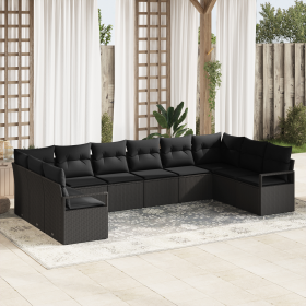 Conjunto de Sofá de Jardín de 10 Piezas con