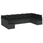Conjunto de Sofá de Jardín de 10 Piezas con Cojines Negro Poliratán | Foro24.es | Tu tienda online para hogar, jardín y más Foro24.es