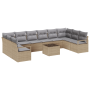 Juego de Sofá de Jardín de 11 piezas con cojines de Ratán Poli Negro von , Outdoor-Sofas - Ref: Foro24-3355239, Preis: 684,64...