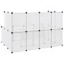 Transparenter Kleintierkäfig aus PP und Stahl, 143 x 107 x 93 cm von vidaXL, Käfige und Lebensräume für Kleintiere - Ref: For...