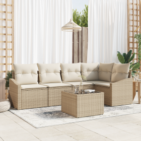 Conjunto de Comedor de Jardín de 6 Piezas con
