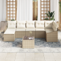 Conjunto de Comedor de Jardín de 8 Piezas con Cojines Ratán Poliratán Marrón de , Sofás de exterior - Ref: Foro24-3355490, Pr...