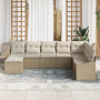 Juego de Comedor de Jardín de 8 Piezas con Cojines Beige Poliratán by , Outdoor sofas - Ref: Foro24-3355510, Price: 595,22 €,...