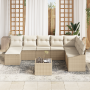 Juego de Comedor de Jardín de 9 Piezas con Cojines Ratán Poliéster Marrón by , Outdoor sofas - Ref: Foro24-3355520, Price: 64...