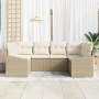 Juego de Sofás de Jardín de 6 Piezas con Cojines Beige de Ratán Polipropileno by , Outdoor sofas - Ref: Foro24-3355530, Price...