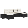 Conjunto de Sofá de Jardín de 6 Piezas con Cojines Negro Poliratán von , Outdoor-Sofas - Ref: Foro24-3355836, Preis: 403,03 €...