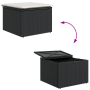 Conjunto de Sofá de Jardín de 6 Piezas con Cojines Negro Poliratán von , Outdoor-Sofas - Ref: Foro24-3355836, Preis: 403,03 €...