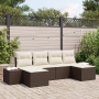 Conjunto de Sofás de Jardín de 6 Piezas con Cojines Marrón Ratán Sintético von , Outdoor-Sofas - Ref: Foro24-3355837, Preis: ...