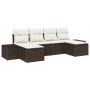 Conjunto de Sofás de Jardín de 6 Piezas con Cojines Marrón Ratán Sintético von , Outdoor-Sofas - Ref: Foro24-3355837, Preis: ...