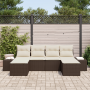 Conjunto de Sofás de Jardín de 6 Piezas con Cojines Marrón Ratán Sintético von , Outdoor-Sofas - Ref: Foro24-3355837, Preis: ...