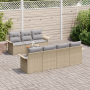 Conjunto de Sofá de Jardín de 8 Piezas con Cojines Beige Poliratán Acacia | Foro24.es | Tu tienda online para hogar, jardín y más Foro24.es