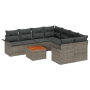 Conjunto de Sofá de Jardín de 9 Piezas con Cojines Gris Ratán Sintético Acacia von , Outdoor-Sofas - Ref: Foro24-3355976, Pre...