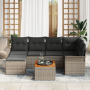 Juego de Sofás de Jardín de 7 Piezas con Cojines Gris Ratán by , Outdoor sofas - Ref: Foro24-3356018, Price: 430,78 €, Discou...