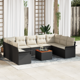 Conjunto de Sofá de Jardín de 10 Piezas con