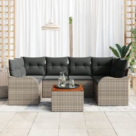 Comprar Juego de Sofás de Jardín de 7 Piezas con