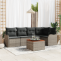 Set de Sofás de Jardín de 6 Piezas con Cojines Gris de Ratán Sintético y Mesa de Café de Acacia | Foro24.es | Tu tienda online para hogar, jardín y más Foro24.es