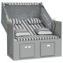 Strandkorb chair with synthetic rattan cushions, gray and white wood by vidaXL, Loungers - Ref: Foro24-318661, Price: 328,25 ...
