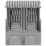 Strandkorb chair with synthetic rattan cushions, gray and white wood by vidaXL, Loungers - Ref: Foro24-318661, Price: 328,25 ...