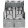 Strandkorb chair with synthetic rattan cushions, gray and white wood by vidaXL, Loungers - Ref: Foro24-318661, Price: 328,25 ...