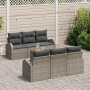 Juego de Sofá de Jardín de 7 Piezas con Cojines Gris Poliratán Acacia de , Sofás de exterior - Ref: Foro24-3356193, Precio: 5...