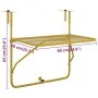 Balcony table, golden steel, 60x40 cm. by vidaXL, Garden tables - Ref: Foro24-340917, Price: 63,15 €, Discount: %