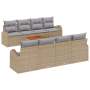 Conjunto de Sofá de Jardín de 9 Piezas con Cojines Beige Ratán Acacia | Foro24.es | Tu tienda online para hogar, jardín y más Foro24.es